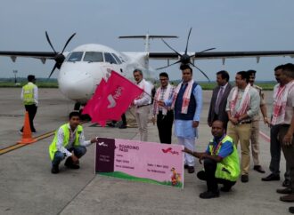 Assam: Minister Jayanta Malla Baruah flagged off the first Flybig flight services between Guwahati-Dibrugarh